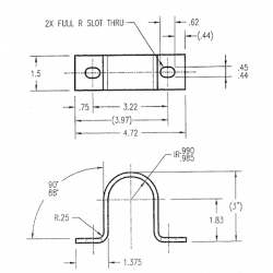 B140 - 2" Id - 3 1/4" Center To Center Width Anti Sway Bar Bracket